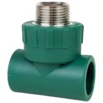 Termofusión Verde - Tee C/Rosca Macho