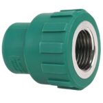 Cupla termofusión verde con rosca hembra