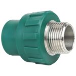 Cupla termofusión verde con rosca macho