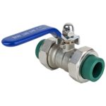 Válvula esférica termofusión verde, doble unión