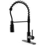 Monocomando De Cocina P/Mesada Ommix Chef Black 35mm - Flexible, Resorte