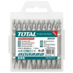 Set De 10 Puntas Total Para Atornillador - Phillips + Chato
