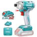 Atornillador De Impacto Total 1/4" - 20v, 2 Baterías, Sin Carbones