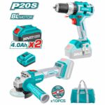 Kit Total 20v - Atornillador 13mm + Amoladora 4.1/2"