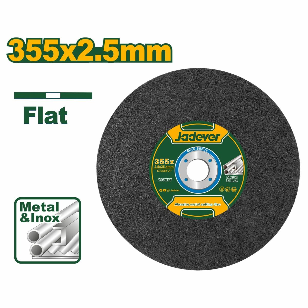 Disco P/Sensitiva, Jadever 14" 2.5mm - Metal - Imagen 2