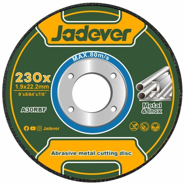 Disco Corte Metal P/Amoladora, Jadever 9" - 1.9mm