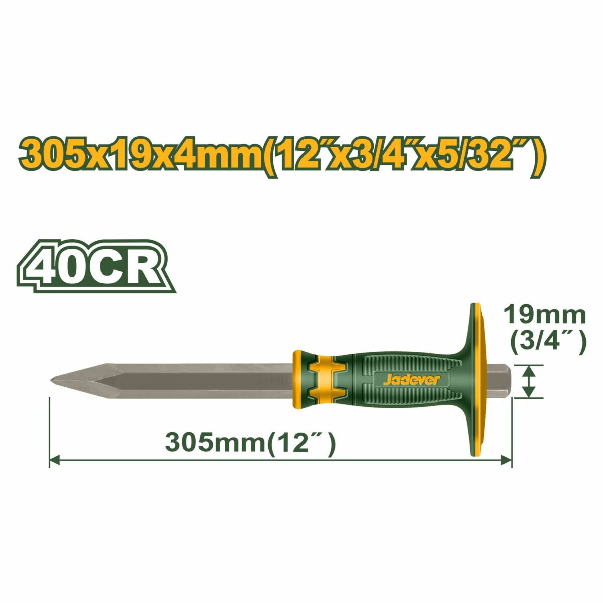 Cincel Punta Jadever 305mm - Con Protector - Imagen 2