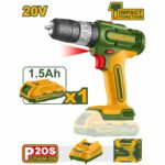 Atornillador Percutor Jadever 20v - 10mm, 1 Batería - Imagen 2