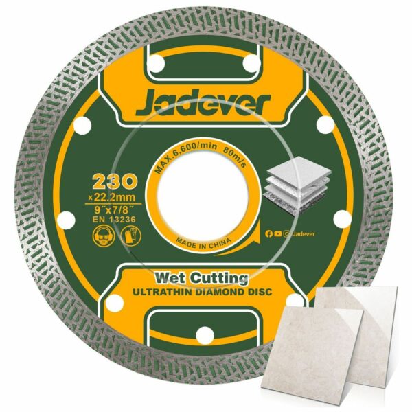 Disco Diamantado P/Amoladora, Jadever 9" - Continuo