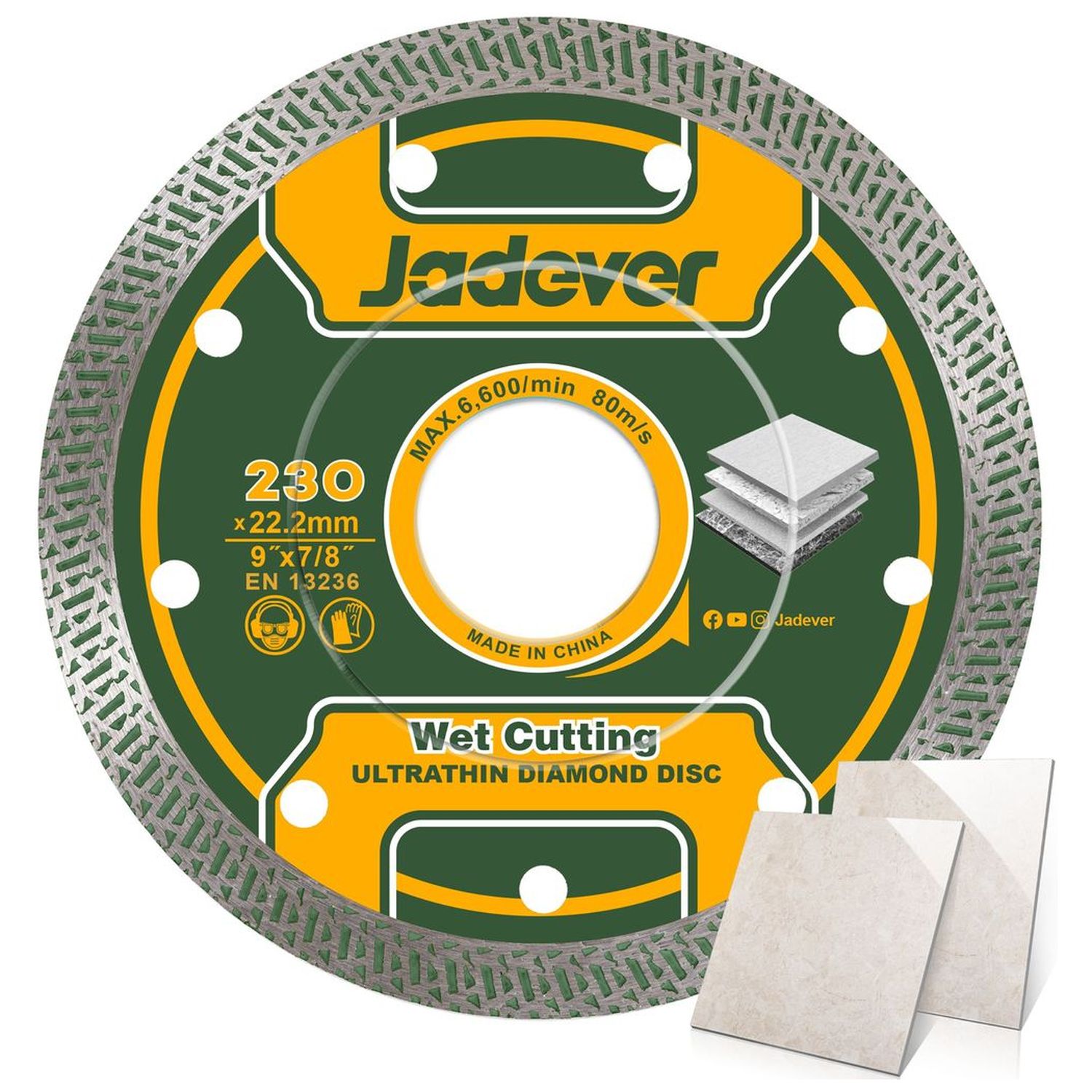 JDDC4K05_01 Disco Diamantado P/Amoladora, Jadever 9" - Continuo - Imagen 1