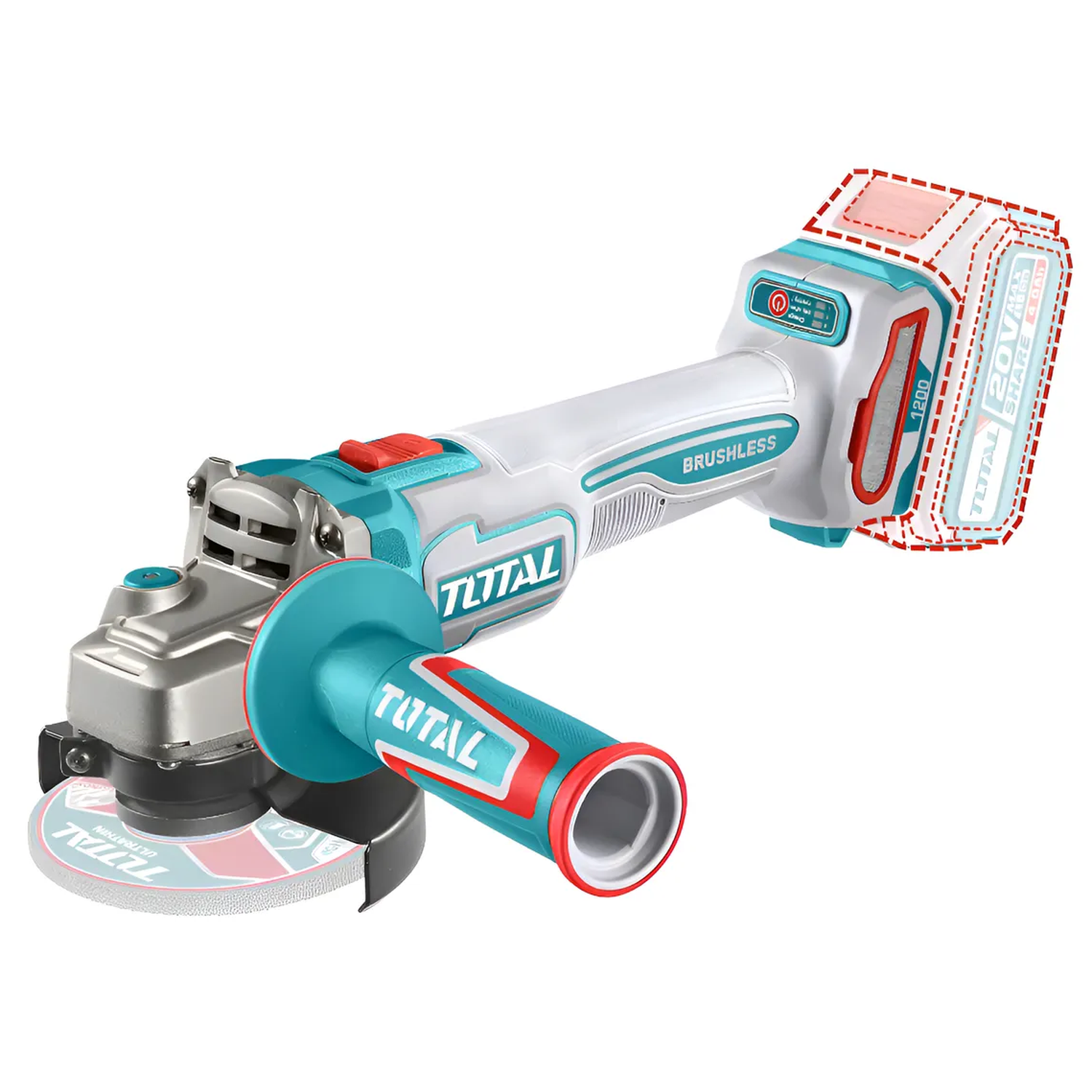 TAGLI221253_01 Amoladora Angular Total 5" 20v - Imagen 1
