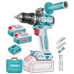 Atornillador Percutor Total 20v - 13mm - 96Nm, Sin Carbones, 2 Baterías Y Maletín