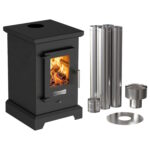 Calefactor A Leña Metávila D400EXP, 56m2 - Con Kit De Caños (Techo)