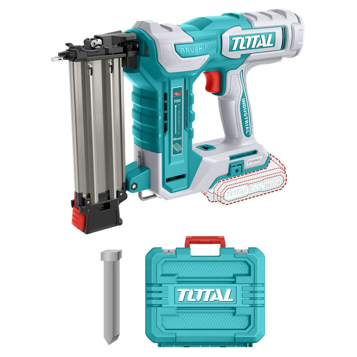TCBNLI5005_01 Clavadora Madera Total 20v - Sin Carbones, C/Clavos - Imagen 1
