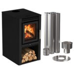 Calefactor A Leña Metávila Z175GF, 60m2 - Con Kit De Caños (Techo)