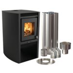 Calefactor A Leña Metávila 680GF, 52m2 - Con Kit De Caños (Pared)