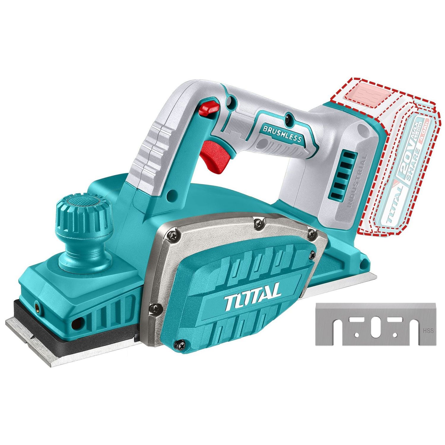 TRLI20401_01 Garlopa De Mano Total 20V - 82mm, Sin Carbones - Imagen 1