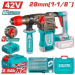 Rotomartillo Total SDS Plus - 42v, Sin Carbones, 2 Baterías y Maletín - Imagen 2