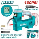 Inflador Inalámbrico Total 160 PSI - 20v - Imagen 2