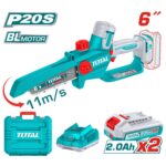 Motosierra De Mano A Batería 6" Total - 20v, 2 Baterías 2.0Ah + Cargador - Imagen 2