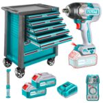 Kit Total - Carro Gabinete 369 Piezas + Llave De Impactol 20v