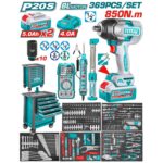 Kit Total - Carro Gabinete 369 Piezas + Llave De Impactol 20v - Imagen 5