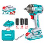 Llave De Impacto Total 1/2" + 1/4" - 230Nm - 20v, 2 Baterías 2.0Ah + Cargador + Maletín