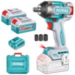 Llave De Impacto Total 1/2" - 550Nm - 20v, 2 Baterías 4.0Ah + Cargador + Maletín