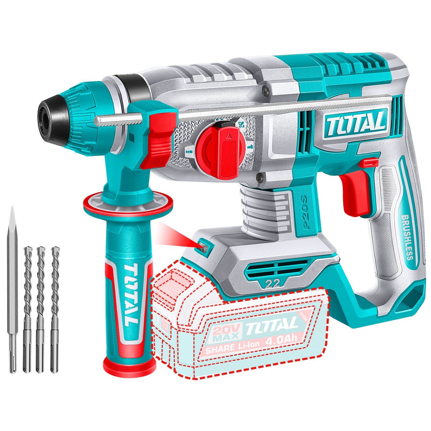 TRHLI21228_01 Rotomartillo Total SDS Plus - 20v, 4.5J - Imagen 1