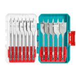 Set De 12 Mechas Planas Total Para Madera