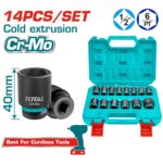 Juego De Dados De Impacto Total 1/2" - 14 Piezas - Imagen 2