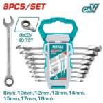 Set De 8 Llaves Combinadas Total - Con Crique - Imagen 2