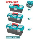 Set De 3 Cajas De Herramientas Total - 14" + 17" + 20" - Imagen 2