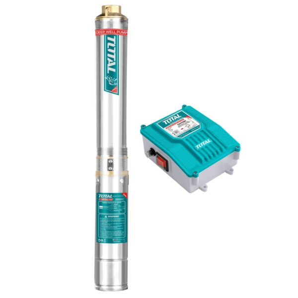 Bomba De Pozo Sumergible A Turbina Total - 1.0HP - 4" - Cable 30m, Con Controlador